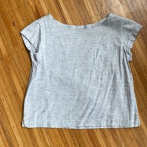 Heathered Gray/Blue Linen Tshirt
